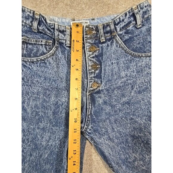Guess Georges Marciano Jeans 80s Acid Wash Zig Zag Button Fly USA Vtg Women's 30 - Picture 8 of 16